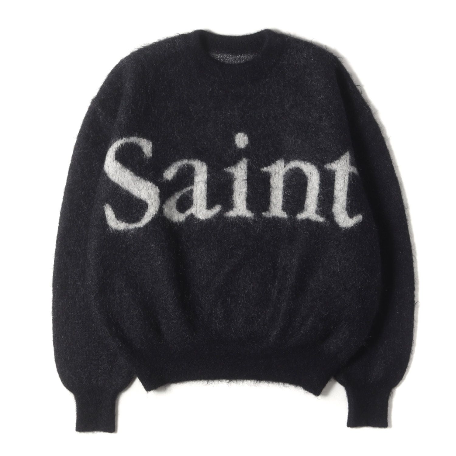 SAINT MICHAEL モヘアプルオーバーニット ブラック XL 美品】SAINT MICHAEL セントマイケル ニット ブラック 黒 サイズ:XL