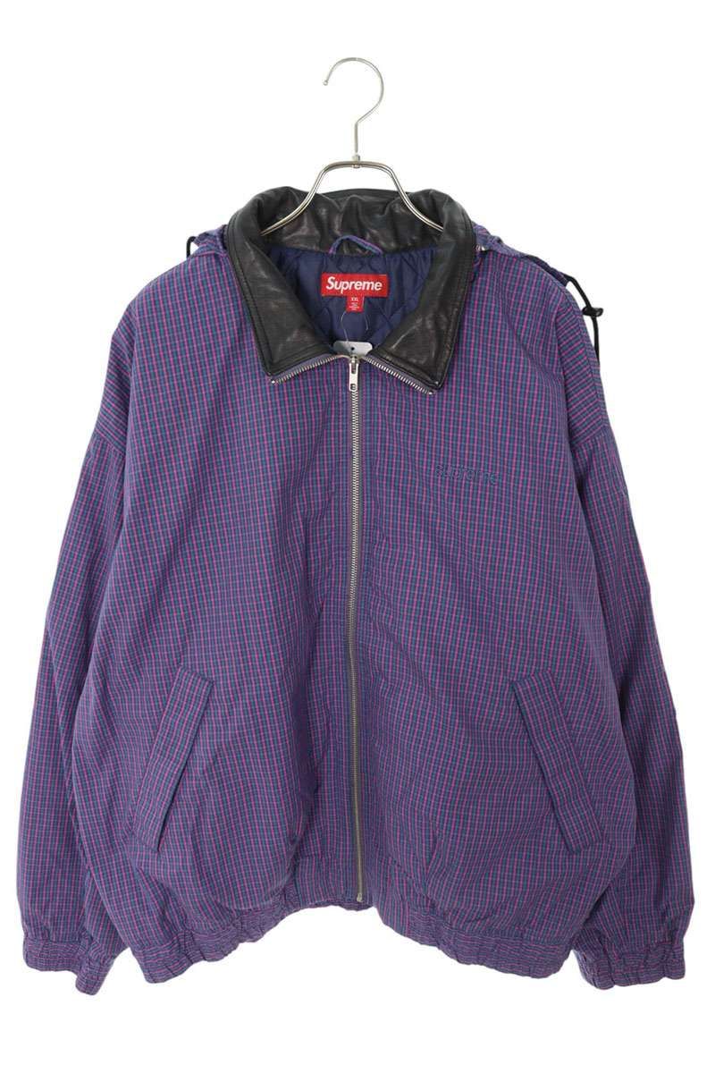 シュプリーム 25SS Leather Collar Utility Jacket レザーカラー  