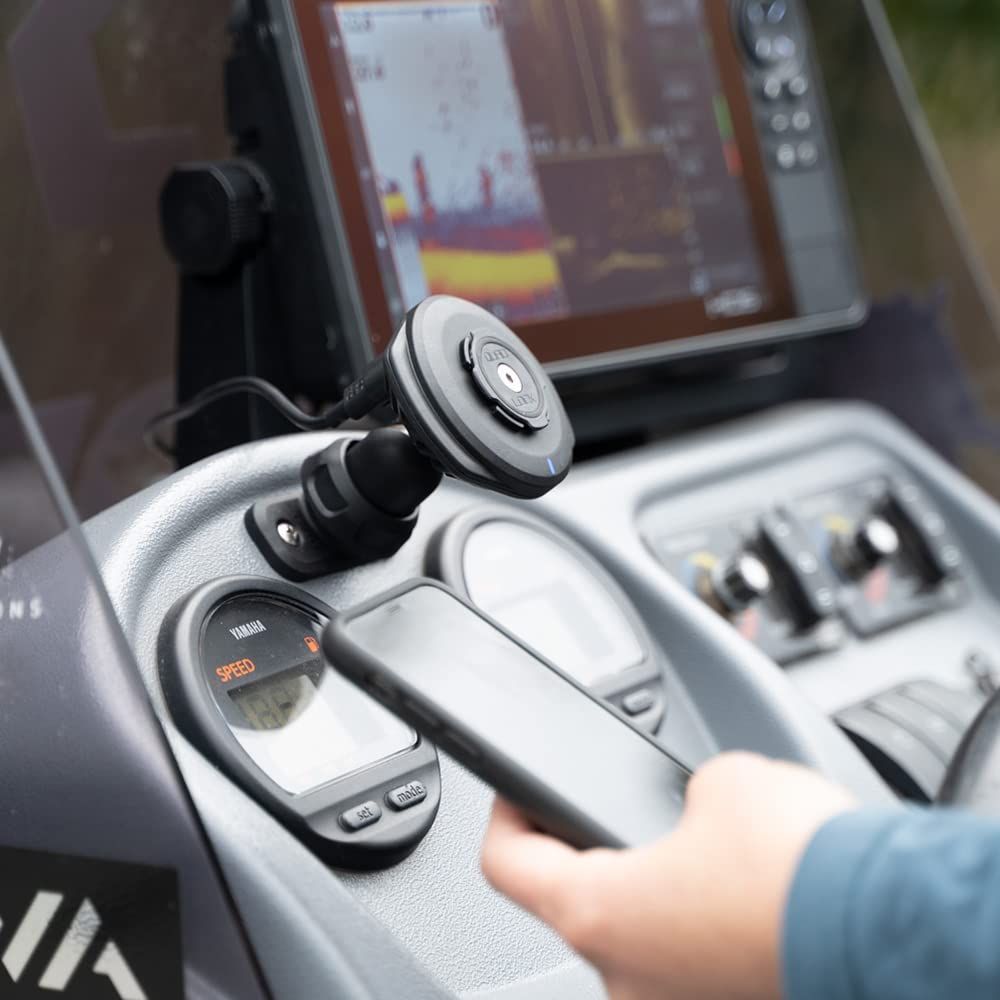 IP66防水防塵 ワイヤレス充電ヘッド モーターサイクル用 V3 クアッドロック(QUAD LOCK) QLA-MOT-WCH-3 国内正規品 ブラック 80mm