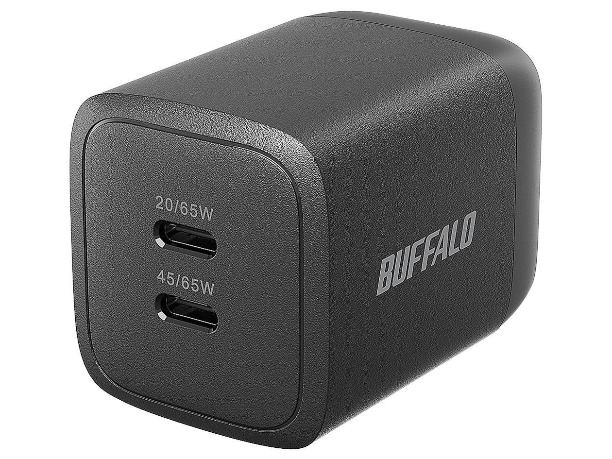 【新品・2営業日で発送】BSACPD6500C2BK PD65W対応AC充電器 C×2ポート ブラック(BSACPD6500C2BK)