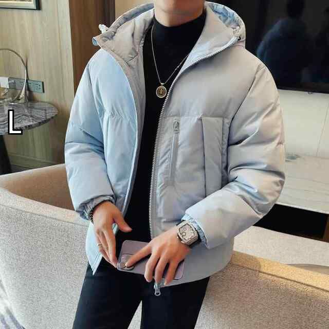 [L ]春 コーデ メンズ 服 シンプル ファッション オシャレ 大人 かっこいい 大きいサイズ ストリート 紳士服 90 フード付き ダウン ジャケット 冬 ライト ハイエンド 暖かい