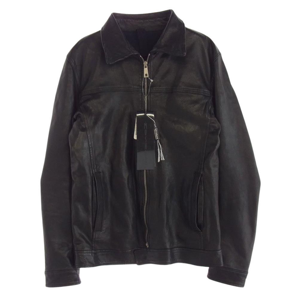 musher イタリア製 シングルレザージャケット サイズL