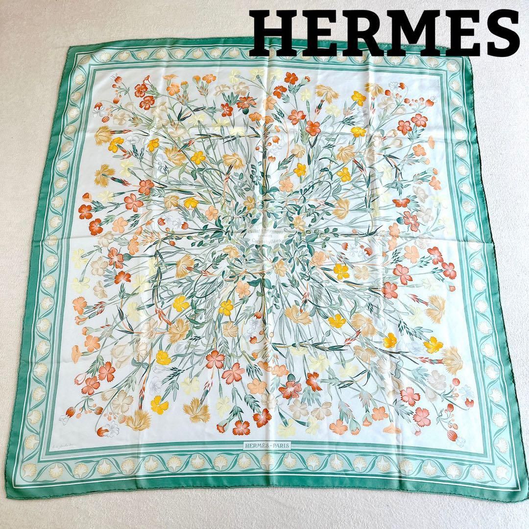 取扱店舗限定アイテム HERMES エルメス春の物語 カレ90〜野生の