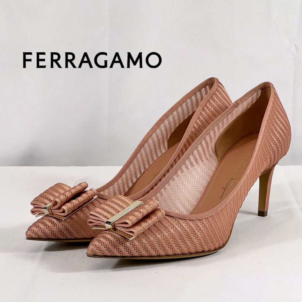 26.0cm【限定セール】新品・未使用 FERRAGAMO フェラガモ パンプス 靴 01R503 733412 ピンク系 ROSE ローズ  サルヴァトーレ フェラガモ SALVATORE FERRAGAMO 大きいサイズ - メルカリ