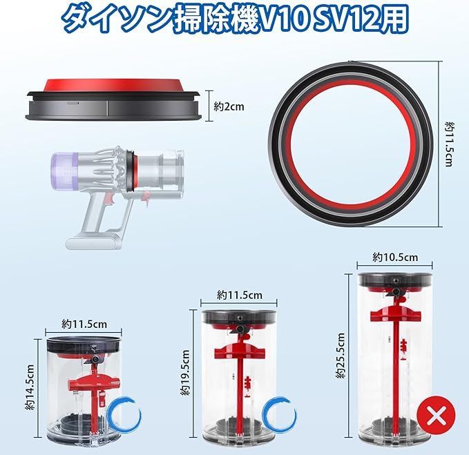 ダイソン 掃除機部品 Dyson V10 SV12 掃除機 交換用 ダストビントップ 