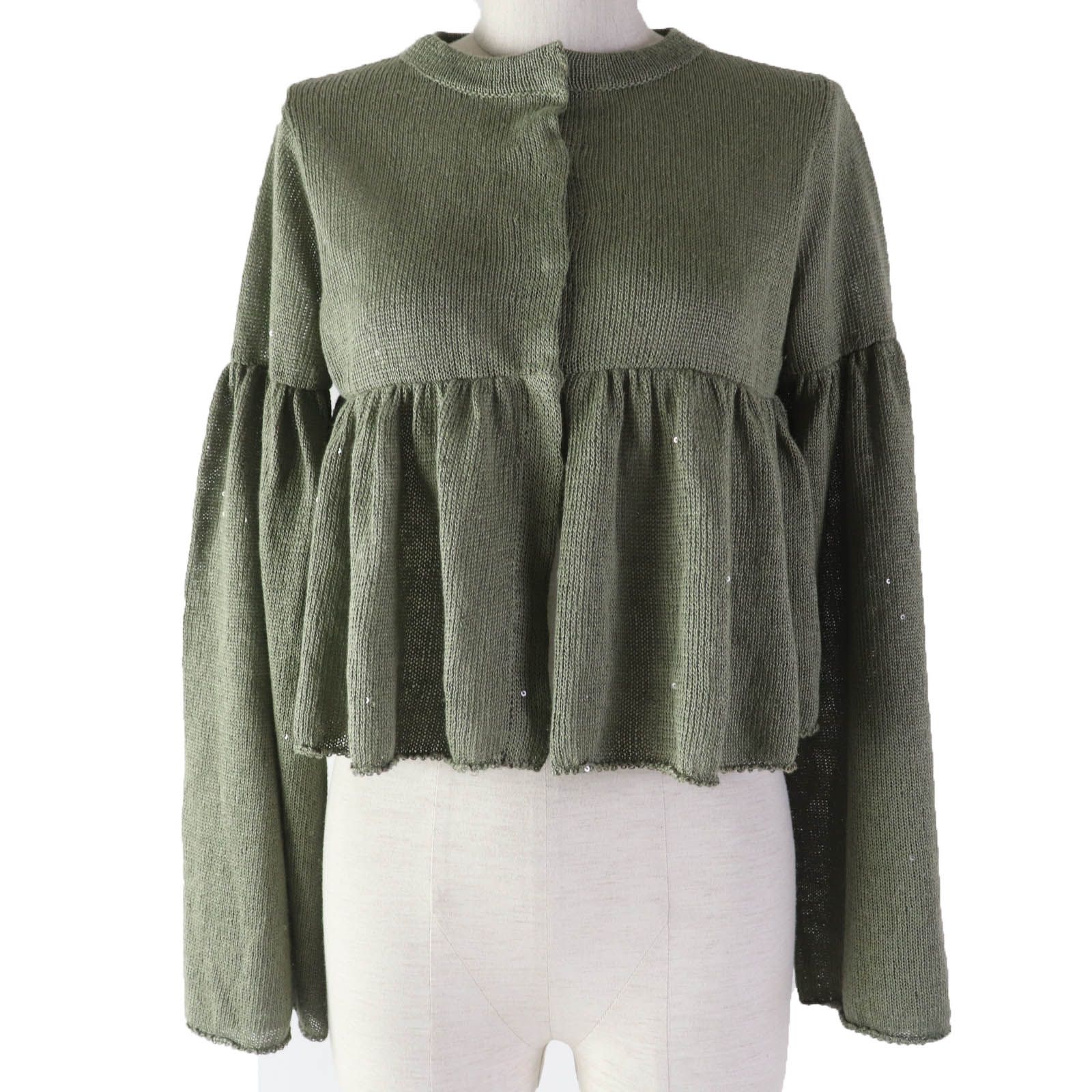 極美品☆Brunello Cucinelli ブルネロクチネリ フレアスリーブ シルク 