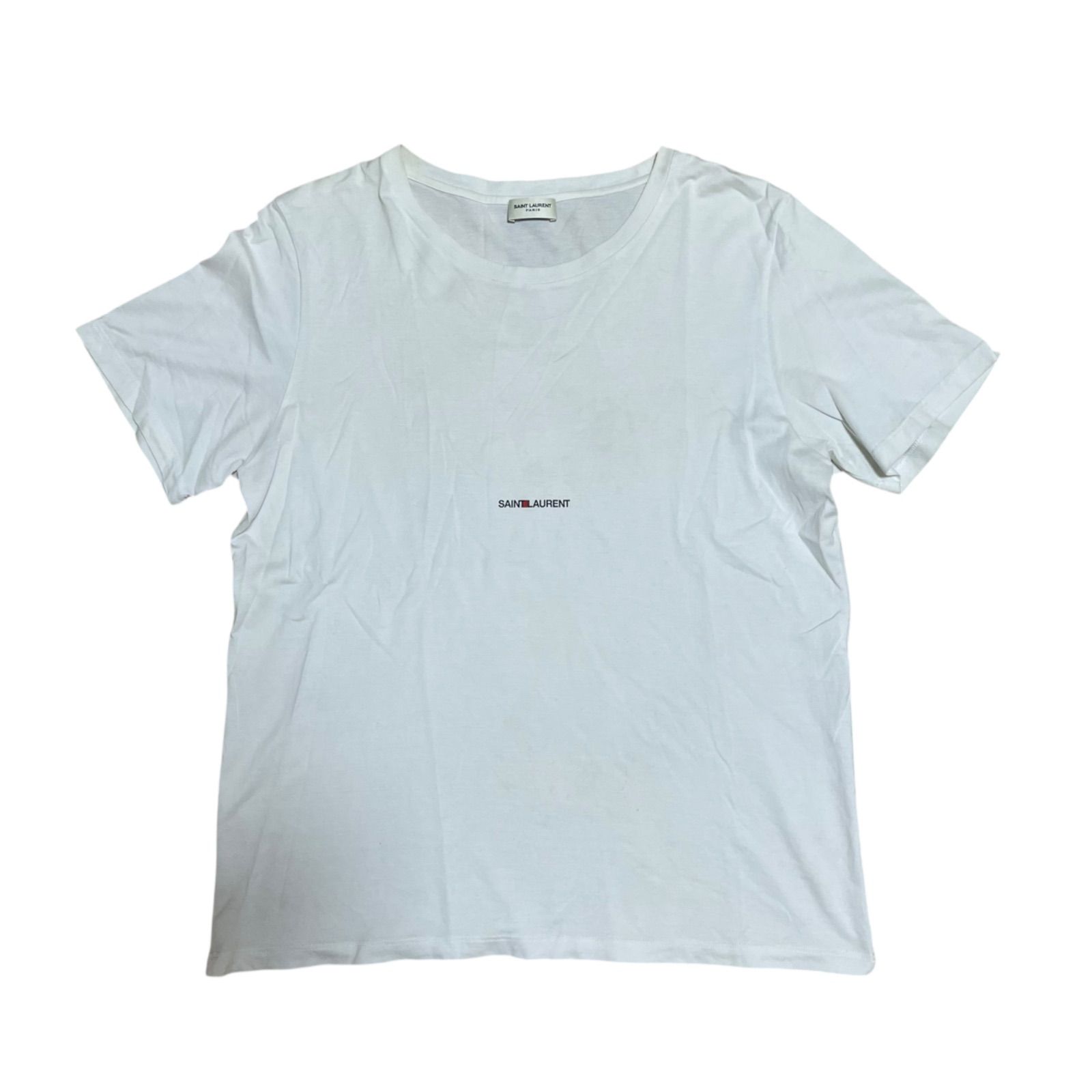 TR11 Saint Laurent Paris サンローラン ロゴTシャツ ホワイト - メルカリ