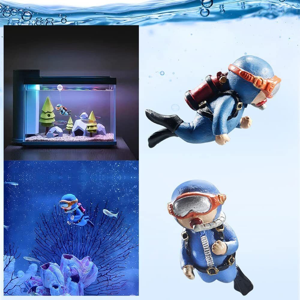 アクアリウム 水槽 オブジェ ダイバー 飾り 2点セット ダイバー アクアリウム 水槽 オブジェ ダイバー 飾り 2点セット ダイバー