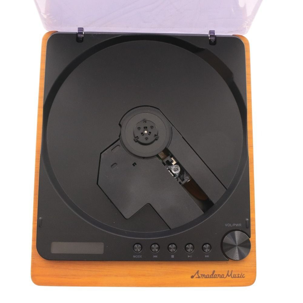  Amadana アマダナ ミュージック CDプレーヤー C D P 木製 AM PCD 101 S Bluetooth対応 ポータブルCDプレーヤー ポータブルプレーヤー