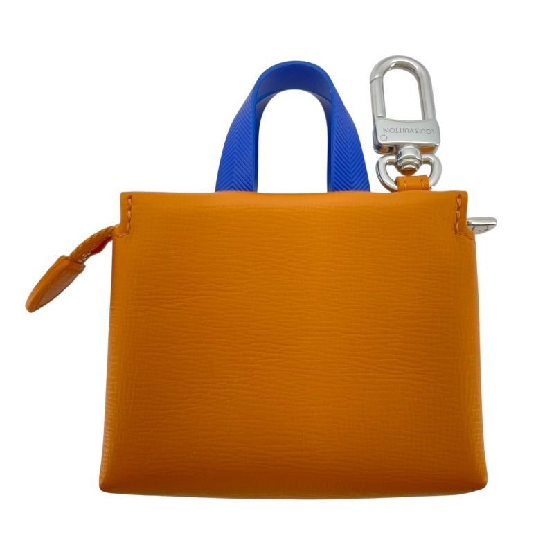 ルイ ヴィトン LOUIS VUITTON バッグチャーム･LV ミニ ショッパー M 02699 オレンジ レザー レディース チャーム
