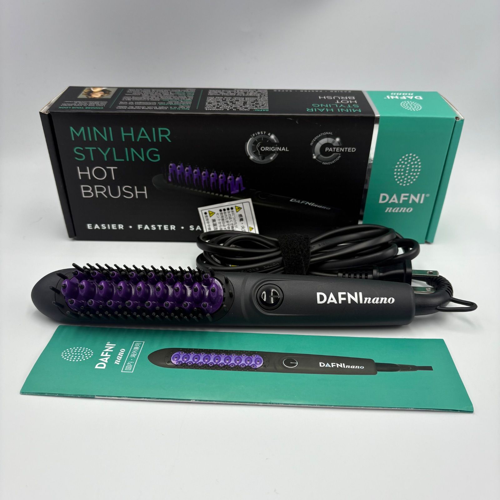 ダフニ ナノ DAFNI nano ブラシ型ヘアアイロン ヤーマンDH1.6N 紫