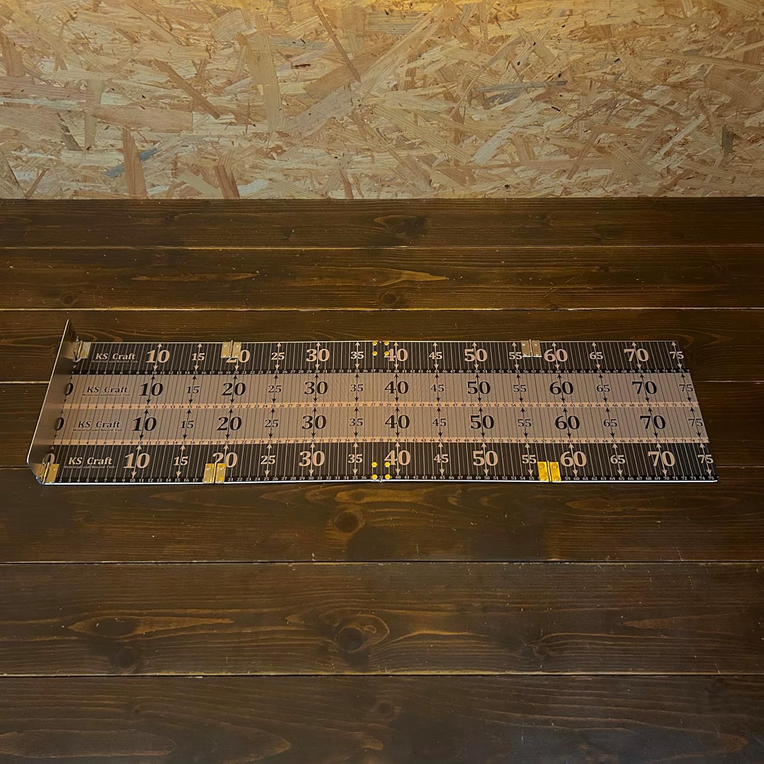 アルミメジャーボード レギュラーモデル BASE- 01 76cm 下あご測り あご当て幅20cm ステッカー貼付け済みType-1