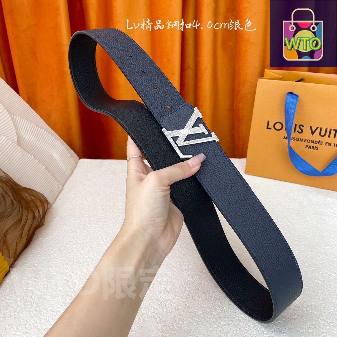 今日WTO】LOUIS VUITTON Double-sided ライチ柄 レザーベルト-1