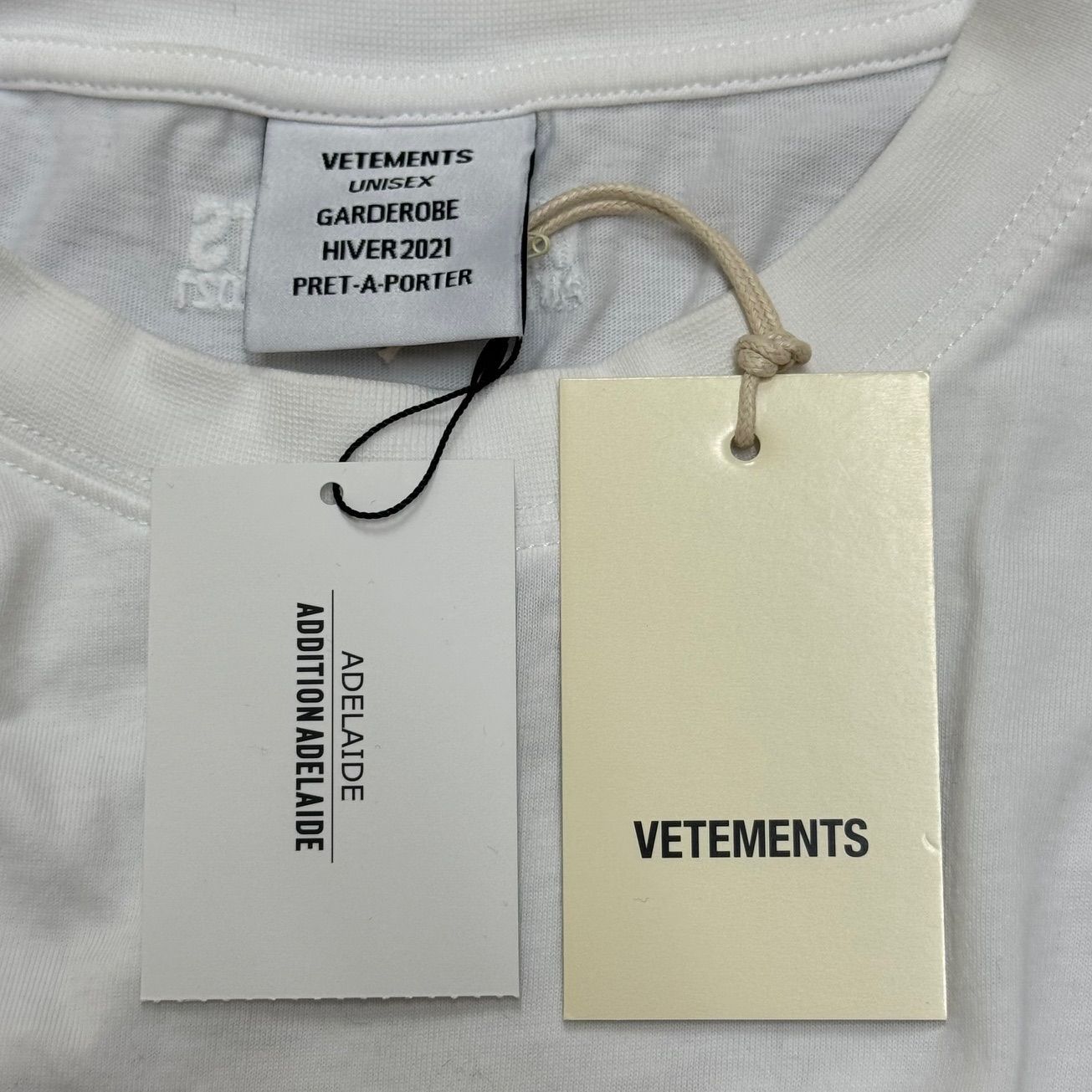 VETEMENTS 20AW ロゴエンブロイダリーTシャツ バックプリント 半袖T 