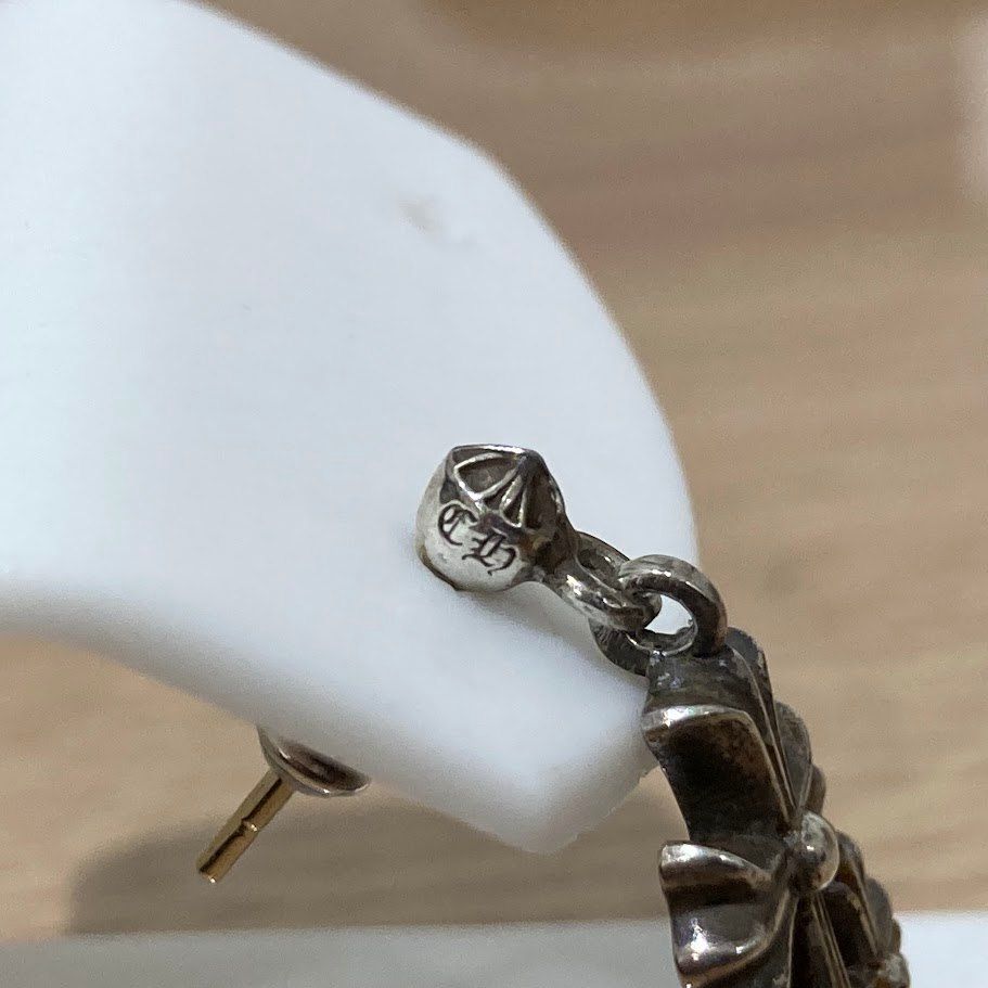 クロムハーツ 3 CH CROSS DROP トリプルCHクロスピアス クロムハーツ3CHクロスドロップイヤリング(ピアス)（ピアス