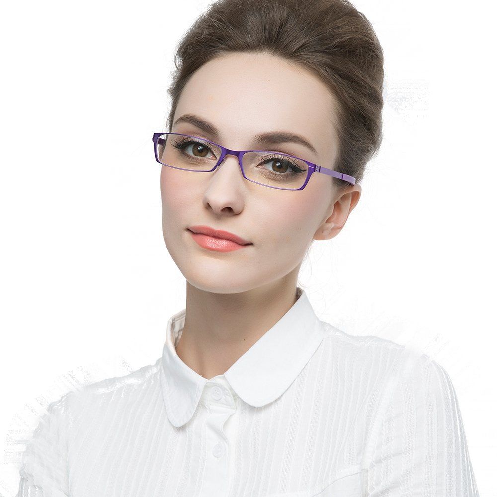 パープル_度数 2.0 KLESIA 老眼鏡 ブルーライトカット 超軽量 コンパクトに収納 リーディンググラス ファッション 度数 2.0 パープル
