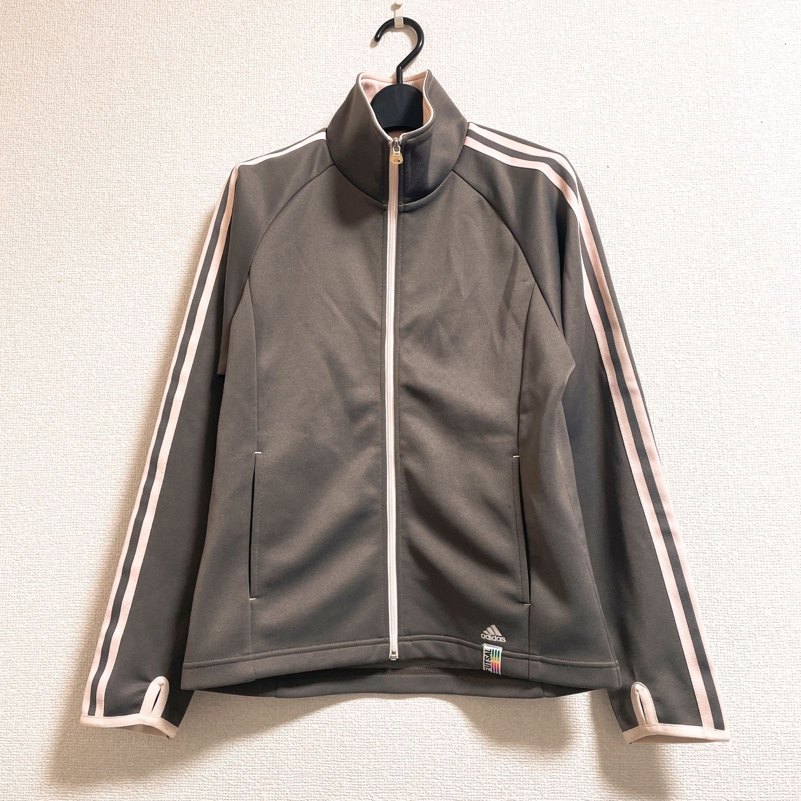 adidas アディダス 好配色 トラックジャケット ジャージ グレージュ 