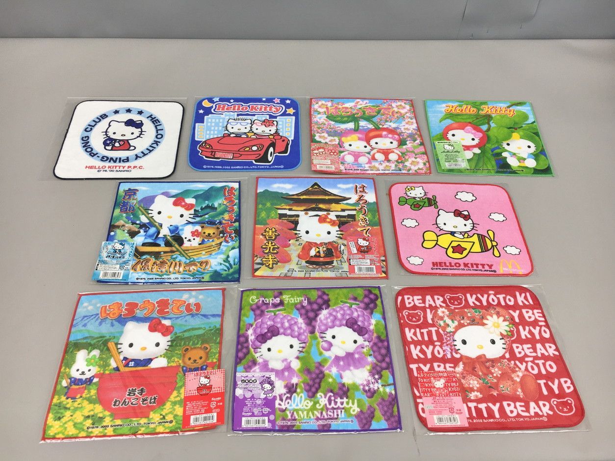 値下げ中！　ハローキティ　岩手限定プチタオル　地域限定　地方限定　12枚セット サンリオ SANRIO ハローキティプチタオル20枚まとめセット 神戸中華街