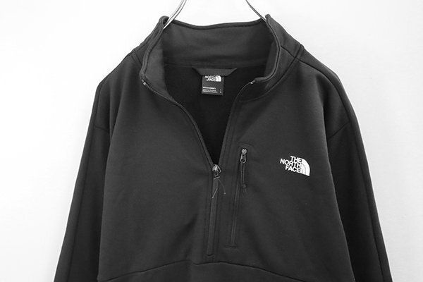 未発売品* THE NORTH FACE ◆ NEW PIONEER PEAK 1|4 ZIP 黒 L ハーフジップ スウェット プルオーバー 裏フリース ノースフェイス◆WX4