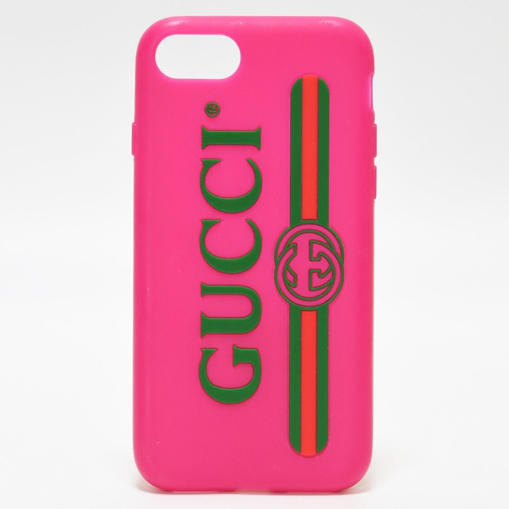 GUCCI - GUCCI iPhoneケース　ヴィンテージ ピンク GUCCI グッチ ロゴ スマホケース ピンク ラバー シリコン GG