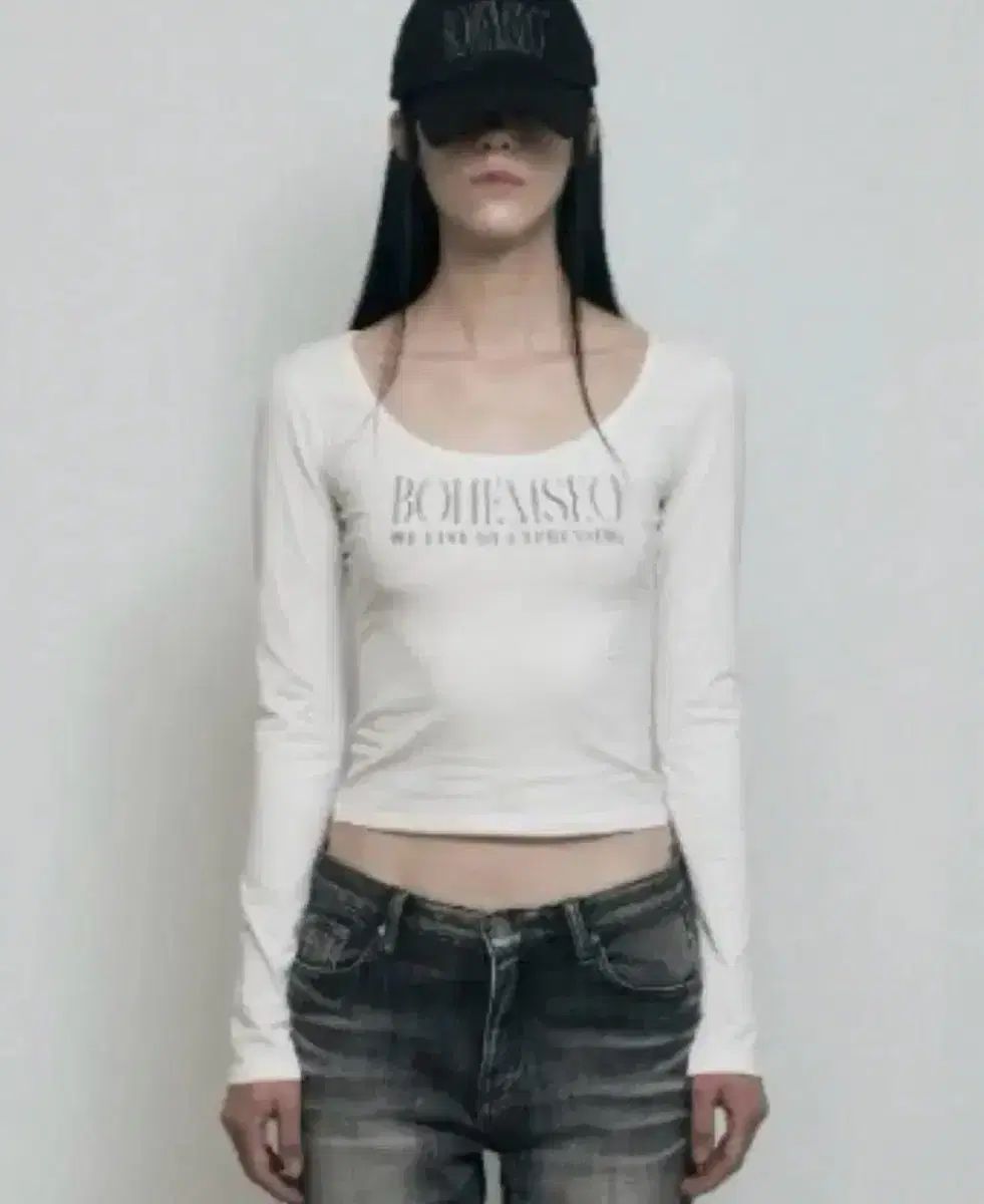 BOHEMSEO（ボヘミアンソウル）ペールプリントTシャツ 白 BOHEMSEO(ボヘミアンソウル) 失敗します 印刷されています 長袖