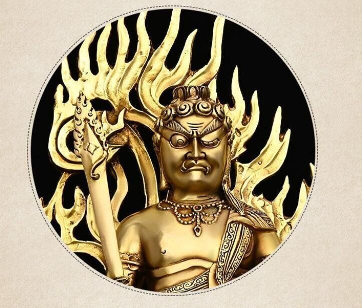 純銅不動明王**守護神本命仏祈願家供養仏像置物