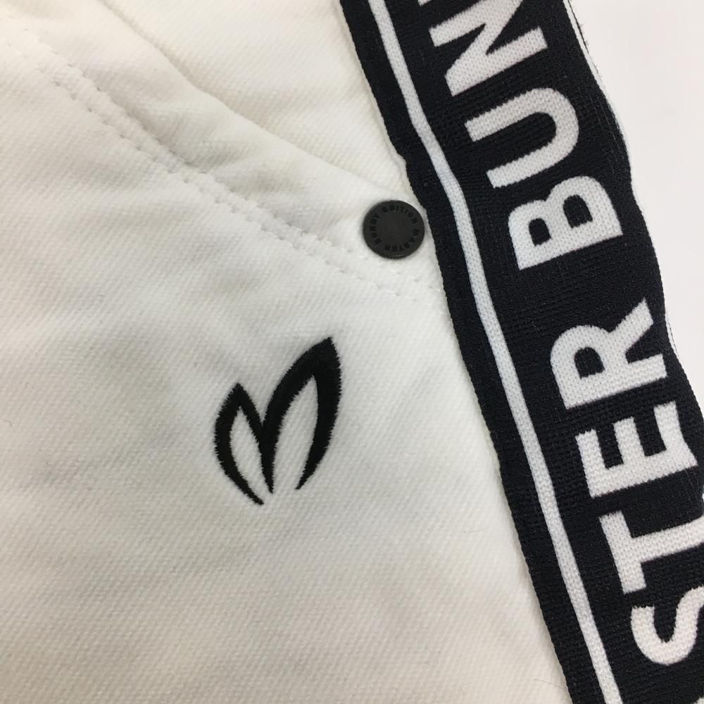 マスターバーニー ゴルフ パンツ４　サイドロゴ　　　［新品未使用］ 超美品】マスターバニー パンツ 白×黒 サイドロゴライン 表微起毛素材