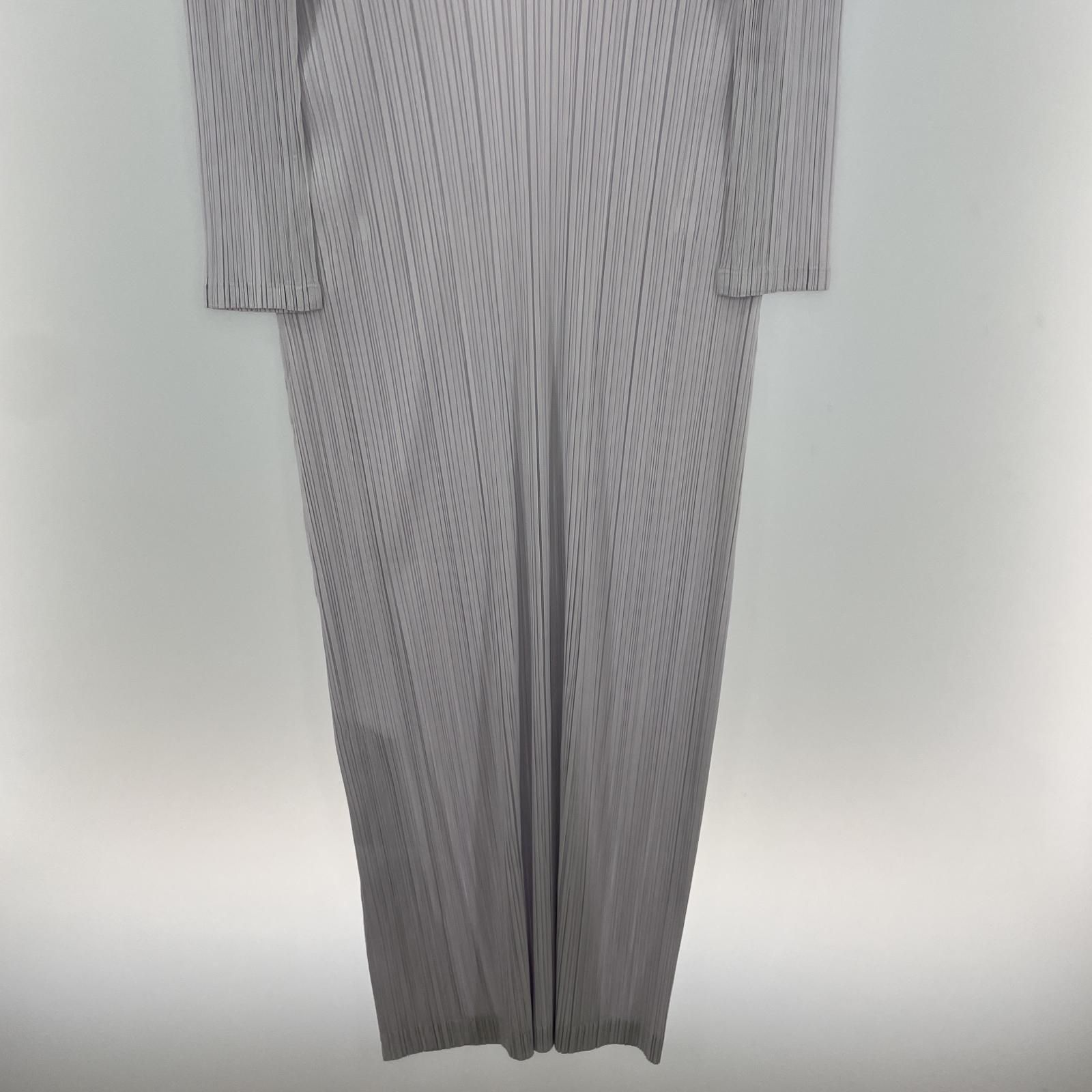 プリーツプリーズ　長袖ワンピース ラベンダー PLEATS PLEASE ISSEY プリーツプリーズ イッセイミヤケ