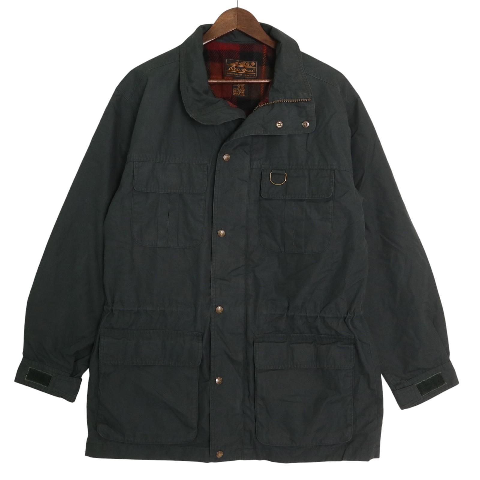 90年代 Eddie Bauer エディーバウアー マウンテンパーカー アウトドア グリーン (メンズ M) 中古 古着 A2802
