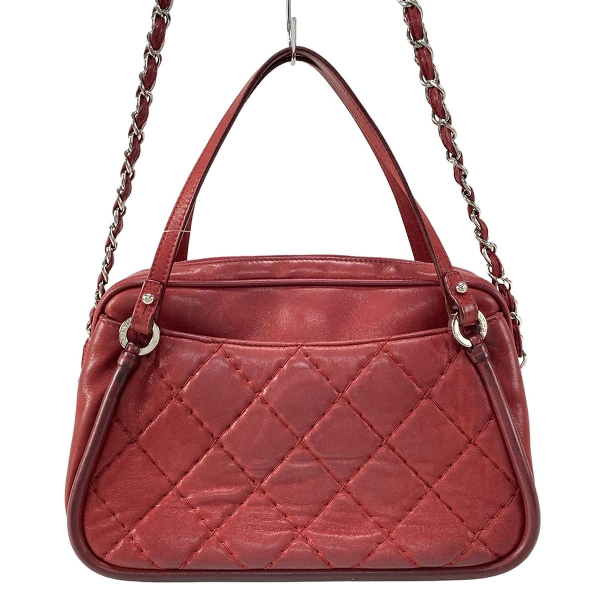 CHANEL(シャネル) ショルダーバッグ ワイルドステッチ レッド