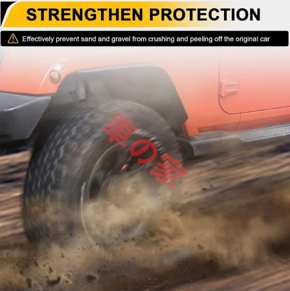 フロント＆リアフェンダーフ 4個セット 適合 ジープ ラングラー JK JKU 4ドア 2007-2017 オフロードホイールフ ライナーCYB679定番人気