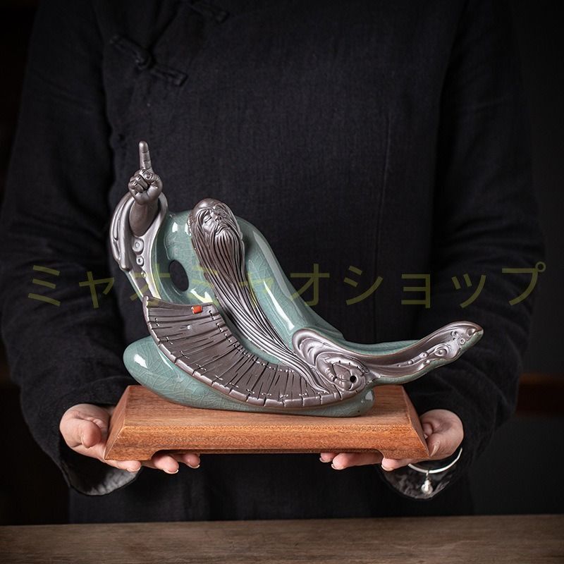 老子 置物 オブジェ ブルー 厄除け 縁起物 開運 健康運 仕事運 家庭運 金運 商売 盛 モダン 風水 縁起物 運勢アップ インテリア 玄関 リビング 寝室