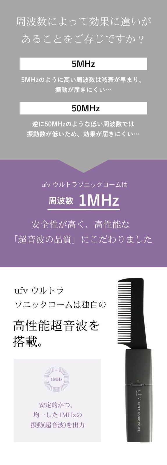 正規品】ufv ultra sonic comb ウルトラソニックコーム bpbd.kendalkab