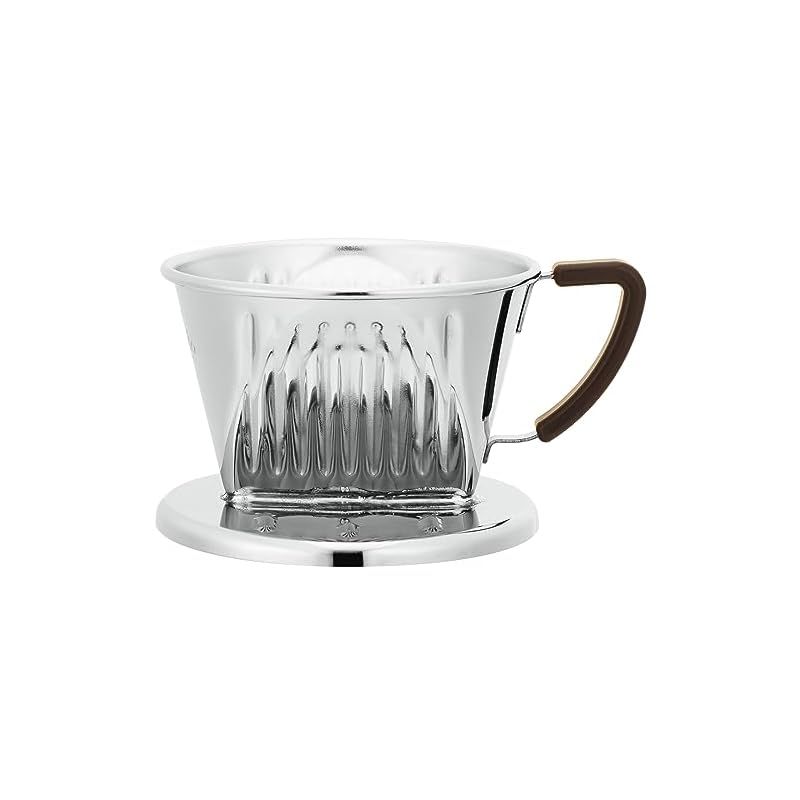 カリタ Kalita ステンレス製 でお湯が冷めにくい コーヒー ドリッパー 1~2人用 SS101 日本製 ドリップ 器具 一人用 二人用 1杯用 2杯用 おしゃれ キャンプ アウトドア 喫茶店 アンティーク 結婚 祝い プレゼント 誕生日 女性 男性 0