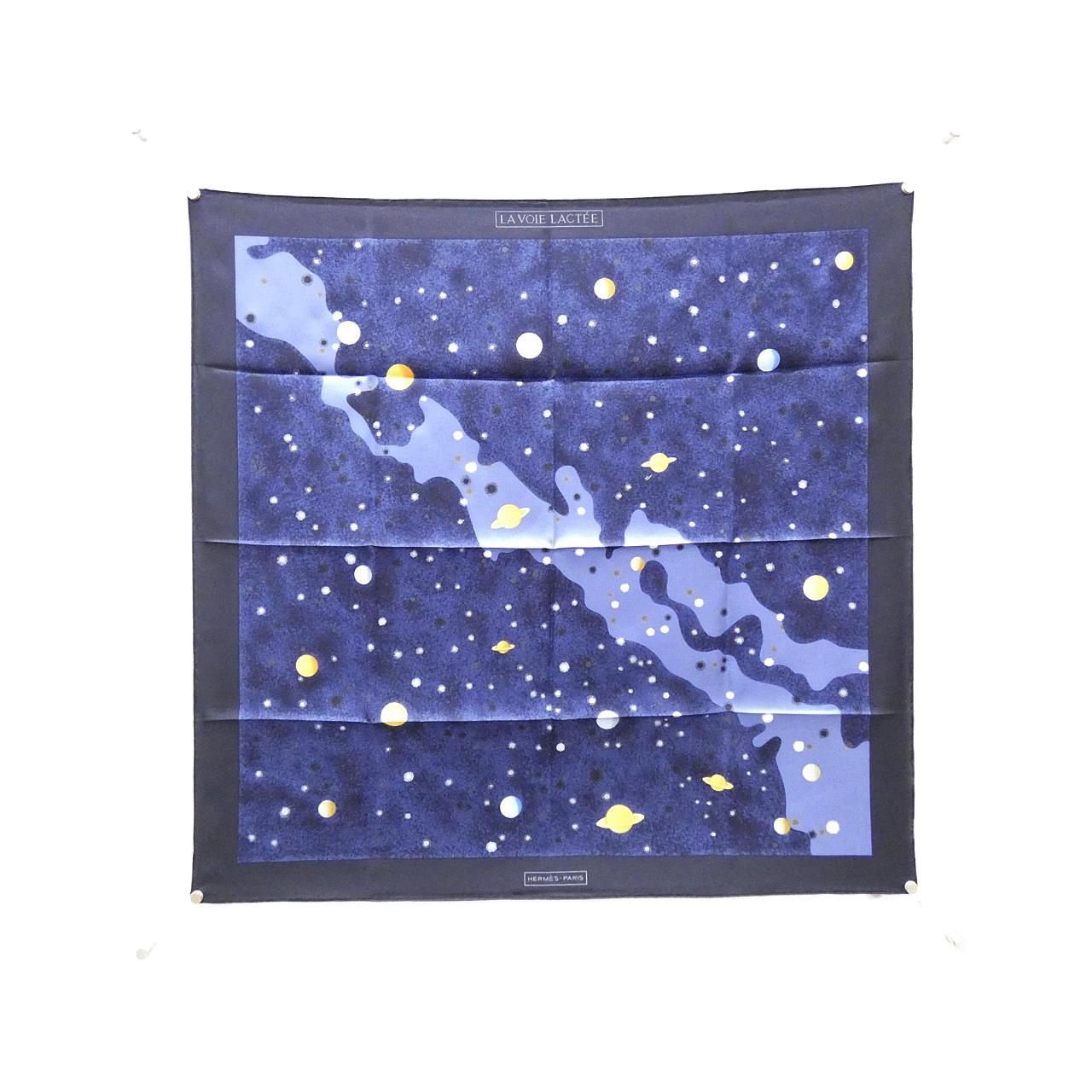 未使用 エルメス スカーフ 天の川 LA VOIE LACTEE HERMES HERMES LA  