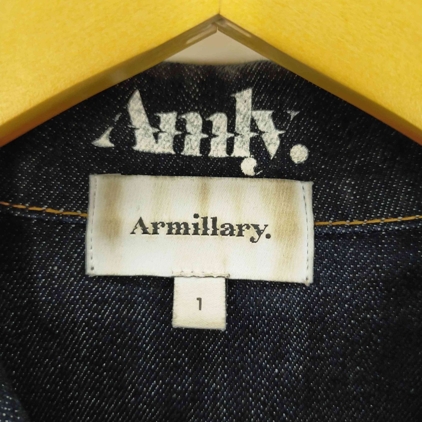 アーミラリ Armillary. ロゴペイントデニムジャケット メンズ JPN：1 