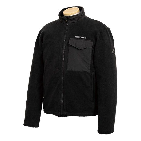 【新品】urbanism（アーバニズム） 秋冬 UNJ132 防風ライドフリースジャケット メンズ ブラック Lサイズ UNJ132/BLACK/L (2581567)