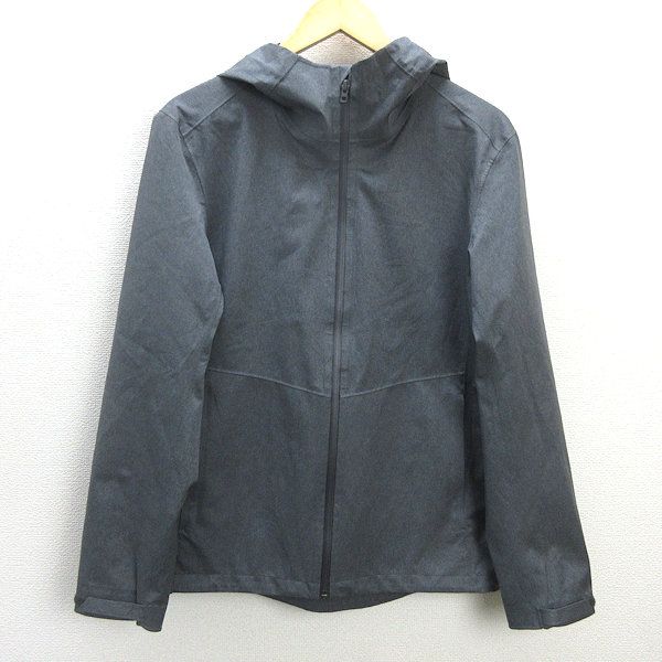 D□ユニクロ/UNIQLO ブロックテックパーカ 防水/409312【L】灰/MENS/83