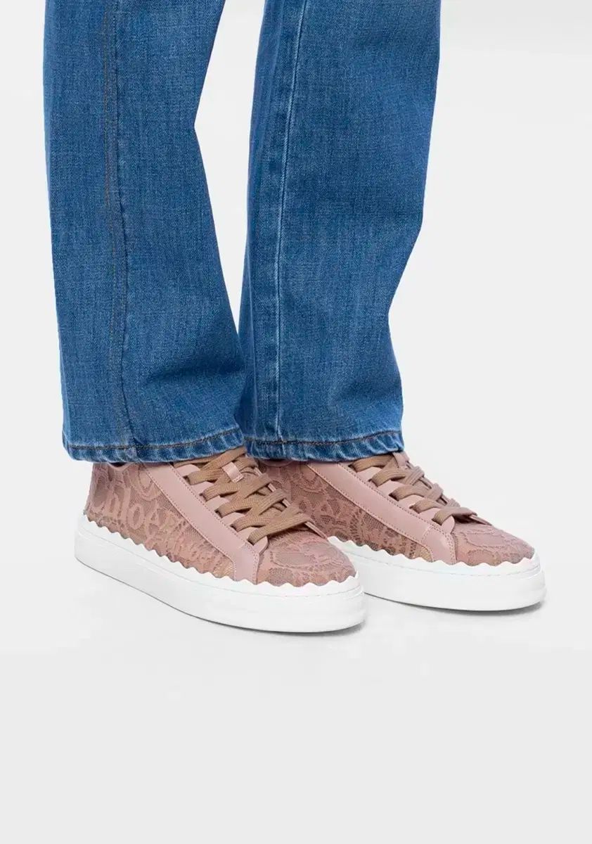 クロエ レース ローレン スニーカー ローズピンク 37サイズ 235 ボックスあり