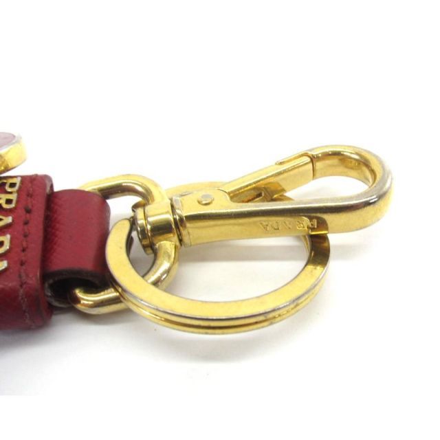 PRADA プラダ サフィアーノレザー レッド キーホルダー ∠UP5035