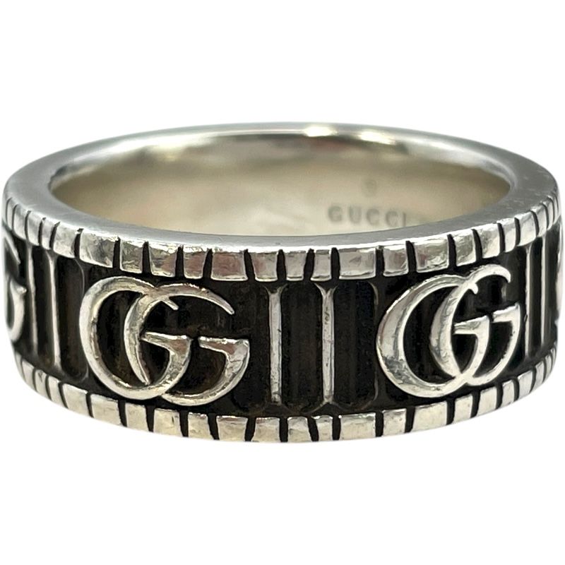 グッチ GUCCI GGマーモント リング ブラック SV925 ジュエリー