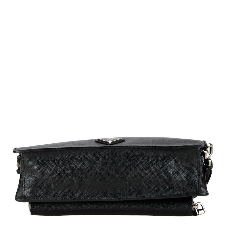 プラダ サフィアーノ クラッチバッグ セカンドバッグ ブラック レザー