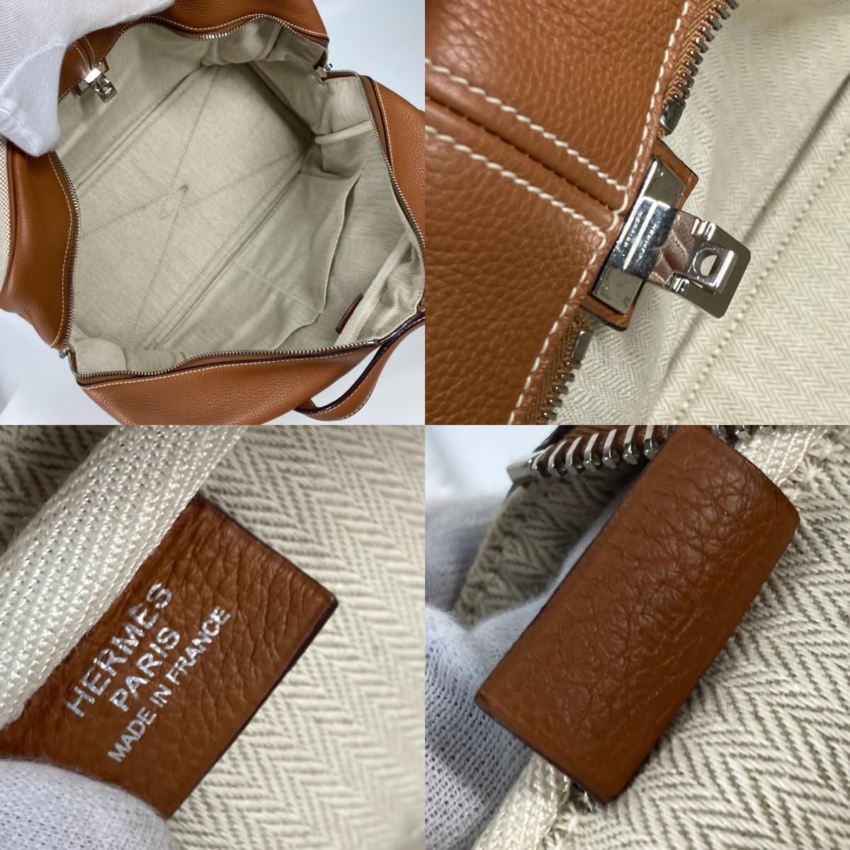 HERMES エルメス ボストンバッグ ヴィクトリア 35 キャンバス/レザー