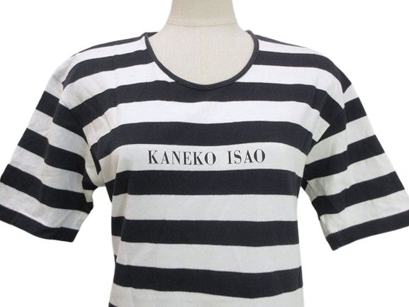 カネコイサオ KANEKO ISAO カットソー ワンピース ボーダー ロゴ