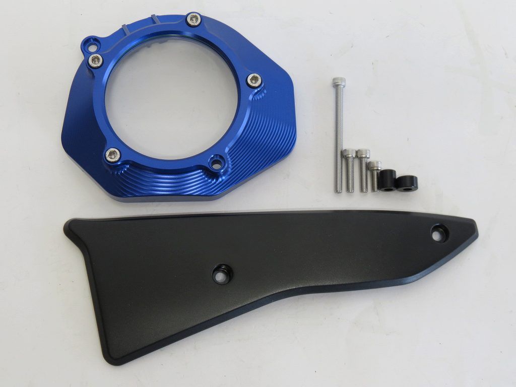 adv160 PCX/PCX e:HEV/PCX JK05 JK06 KF47 2021-2024 2025 以降 CNC 透明エンジンガード ステータークラッチカバー 青