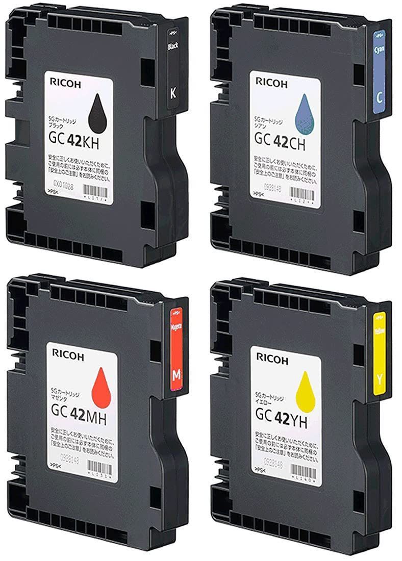 リコー GXシリーズ インクカートリッジ 4色セット　純正 リコー SGカートリッジ GC42H 4色セット 純正インク - メルカリ