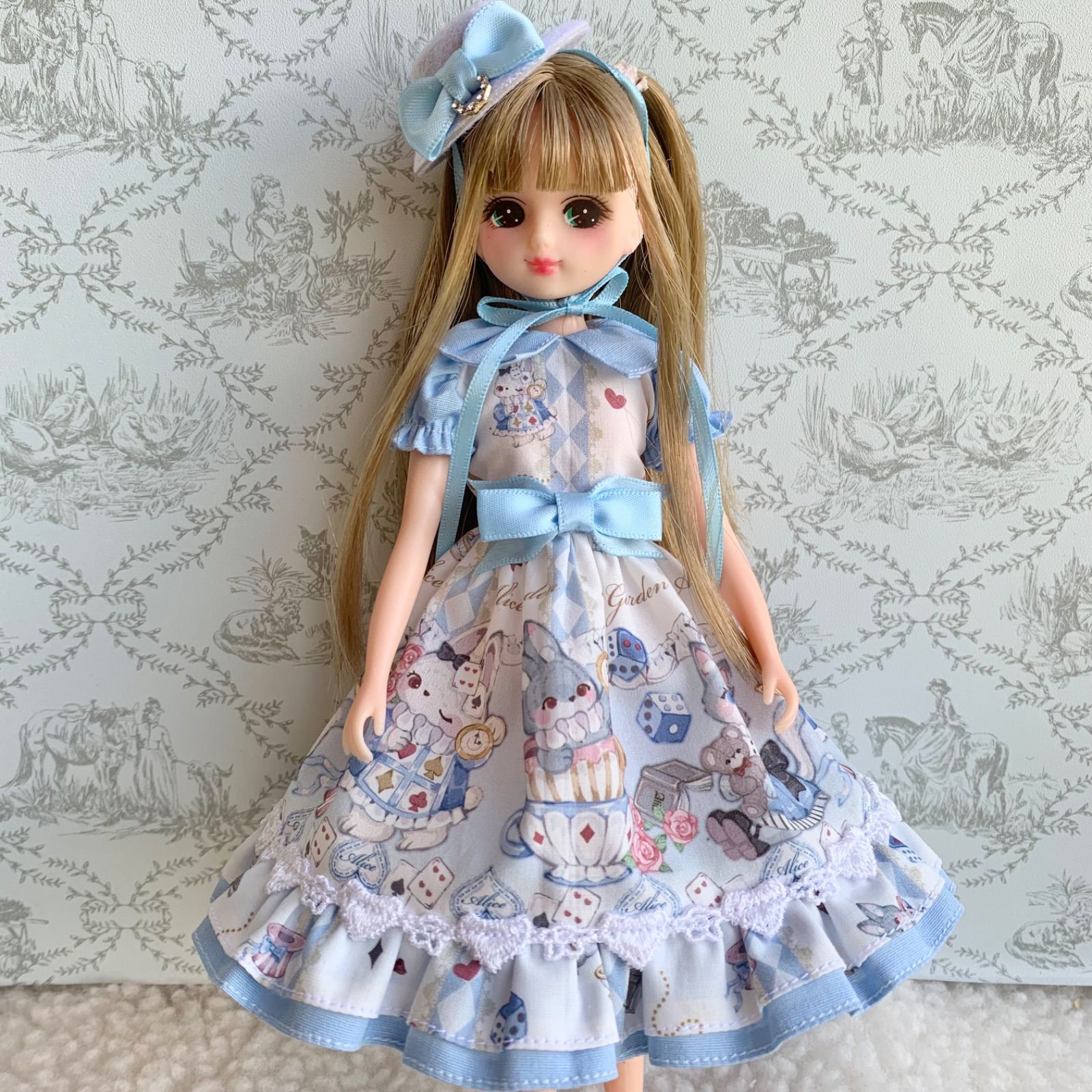 リカちゃんハンドメイド服　うさぎのミニワンピース双子ちゃんセット オンライン及び一部店舗限定価格＊】リカちゃん 服 LW－16 水着