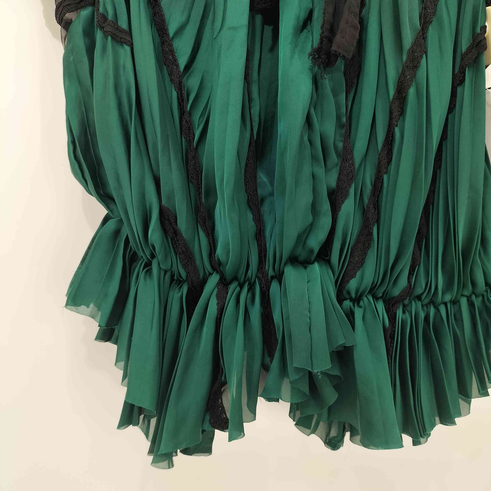 闘争 サカイ Sacai プリーツ レース切替 シースルーブラウス レディース JPN 1