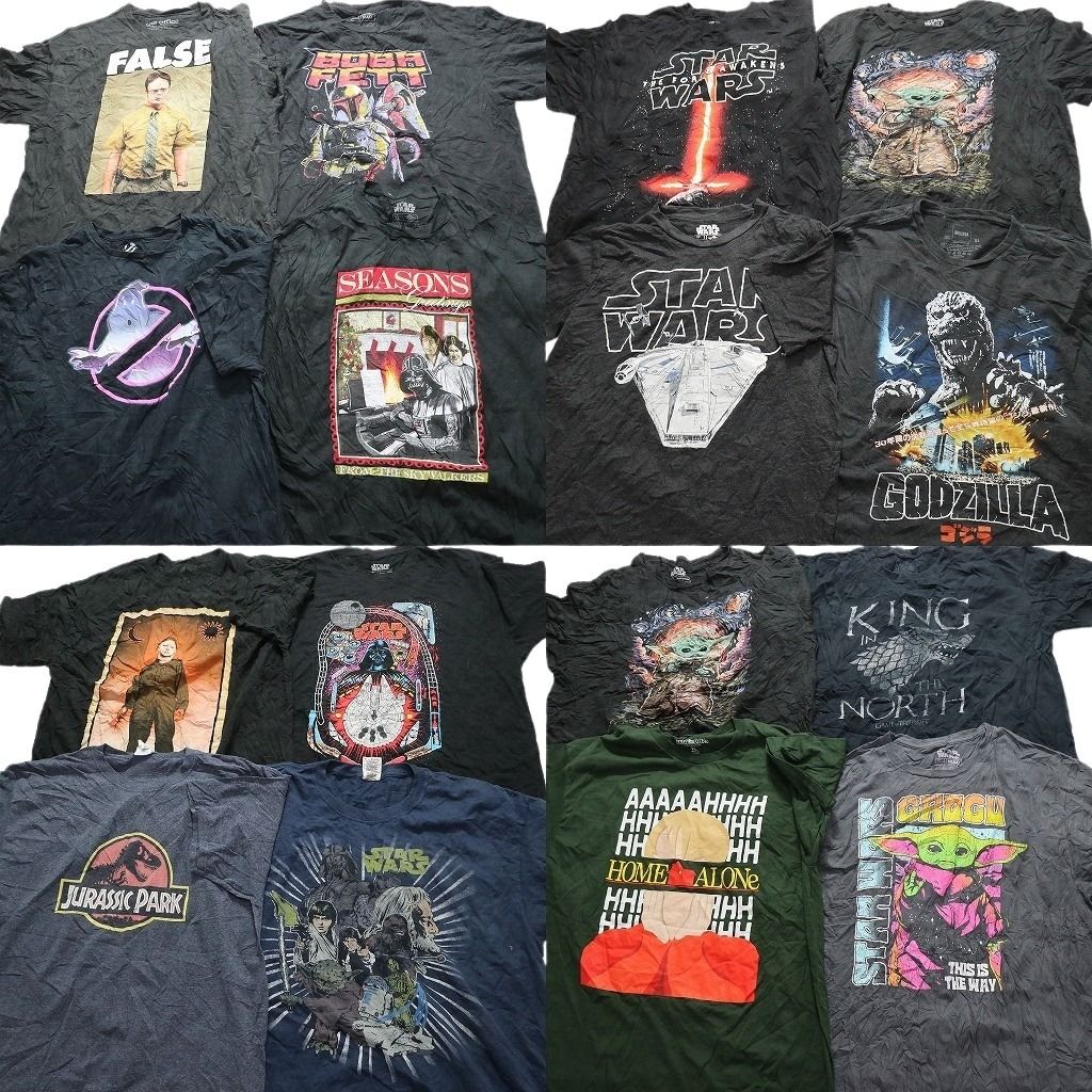 古着卸 映画 ドラマ 半袖Tシャツ 16枚セット メンズ XL ゴジラ ゴーストバスター スターウォーズ 古着 NA9031