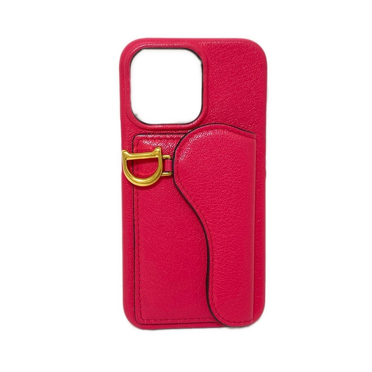 DIOR|ChristianDior ディオール|クリスチャンディオール 携帯電話ケース サドル ピンク スマートフォンケース レザー